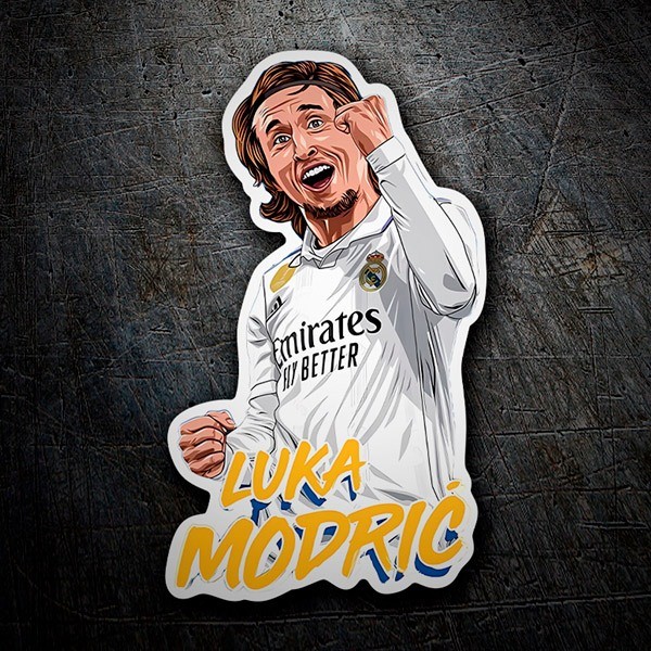 Aufkleber: Luka Modric feiert einen Sieg