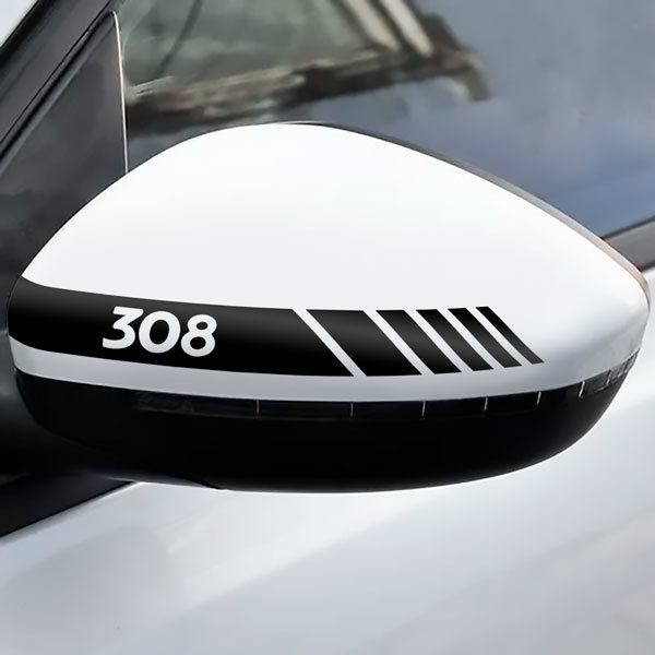 Aufkleber: Spiegel-Aufkleber Peugeot Modelle