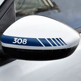 Aufkleber: Spiegel-Aufkleber Peugeot Modelle 2