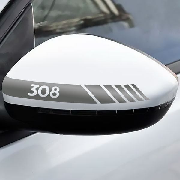 Aufkleber: Spiegel-Aufkleber Peugeot Modelle
