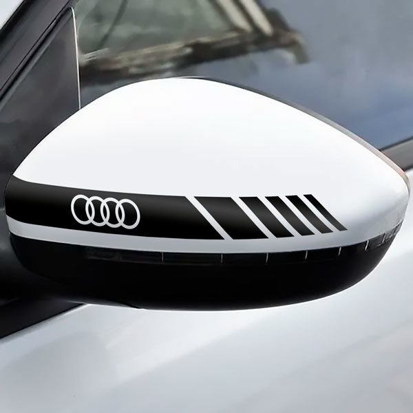 Aufkleber: Spiegel-Aufkleber Audi Logo
