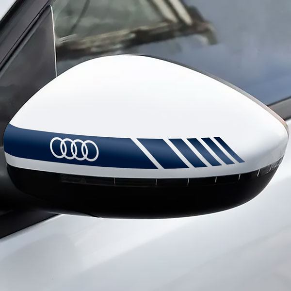 Aufkleber: Spiegel-Aufkleber Audi Logo