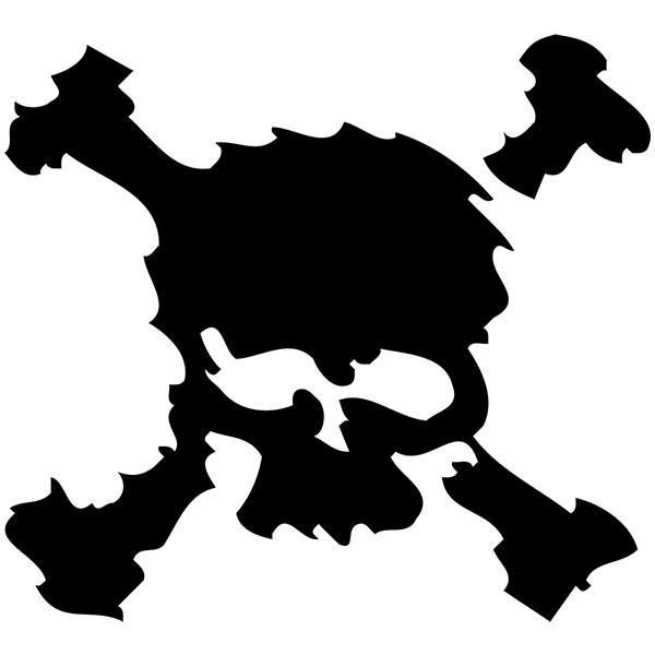 Aufkleber: Piraten-Skeletthaupt