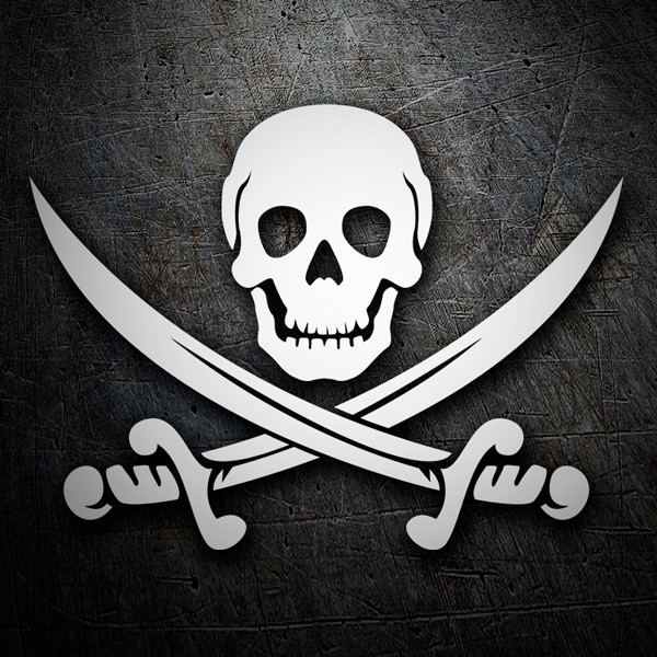 Aufkleber: Piraten Totenkopf