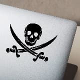 Aufkleber: Piraten Totenkopf 2