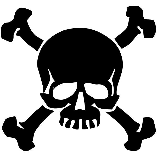 Aufkleber: Piraten Totenkopf