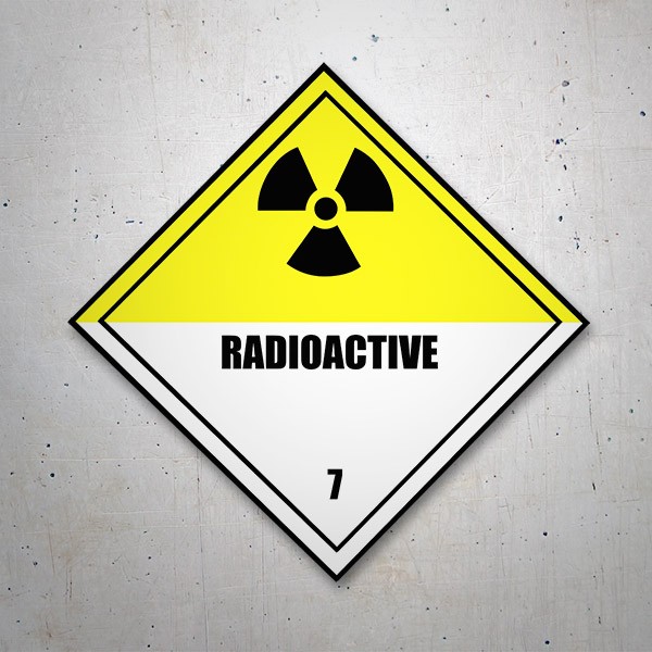 Aufkleber: Aufkleber Straßenschilder radioaktivität