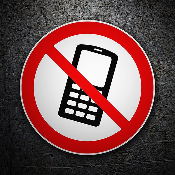 Aufkleber: Verbotene Mobiltelefone