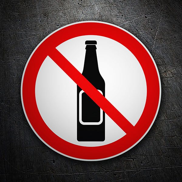 Aufkleber: Keine alkoholischen Getränke