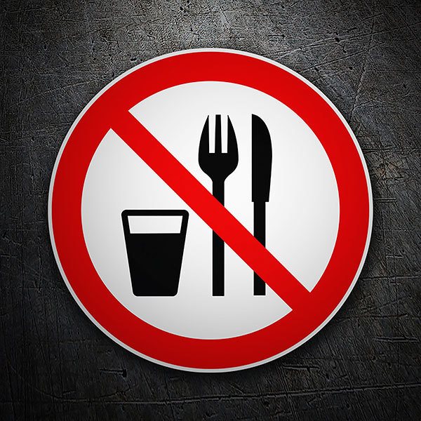 Aufkleber: Es ist verboten zu essen