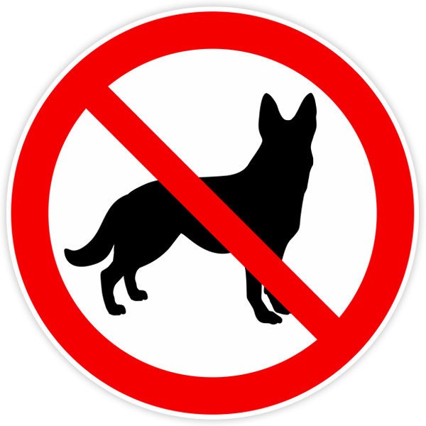 Aufkleber: Keine Hunde erlaubt