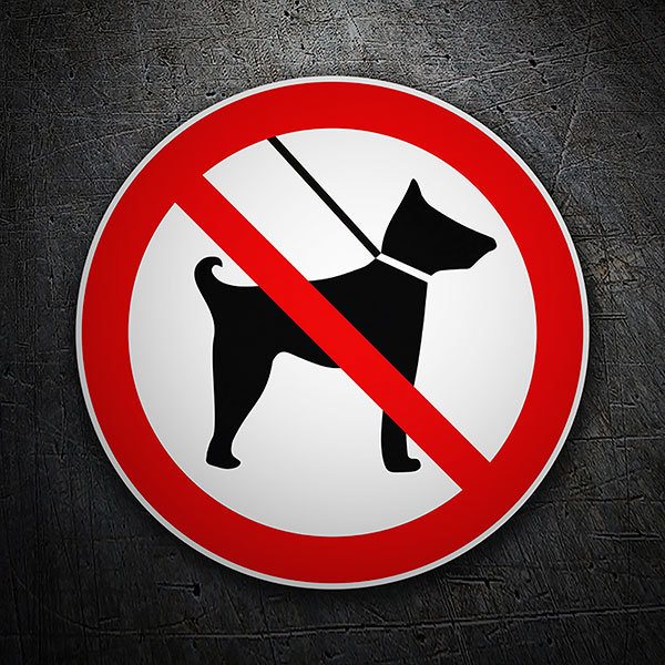 Aufkleber: Kein Zutritt mit Hunden