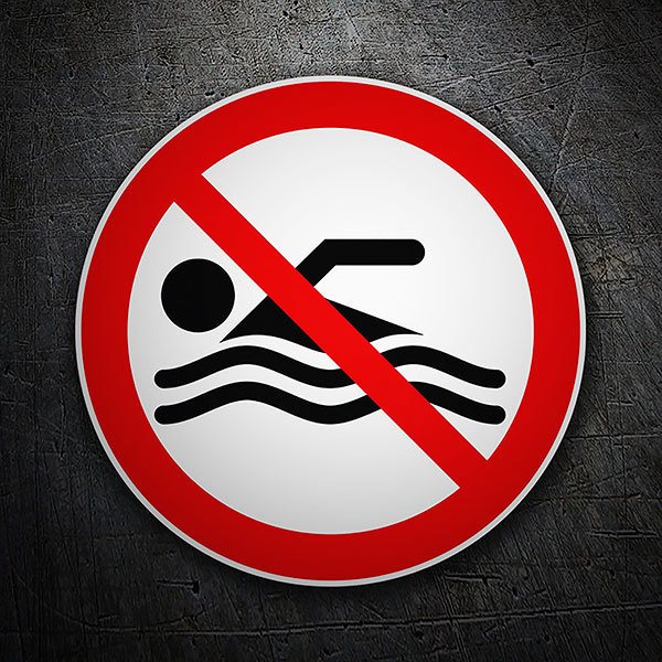 Aufkleber: Nicht schwimmen