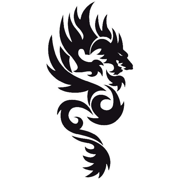 Aufkleber: Drachen-Stammeszeichen