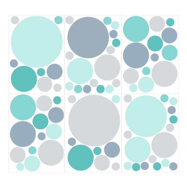 Wandtattoos: Set Türkisfarbene Kreise
