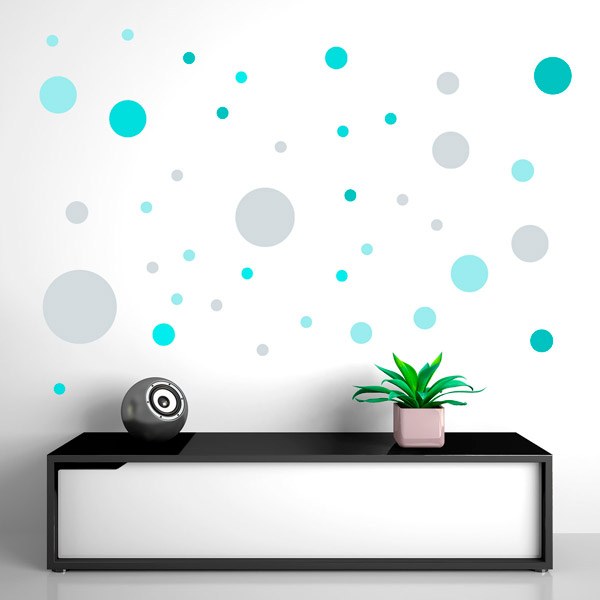 Wandtattoos: Set Türkisfarbene Kreise