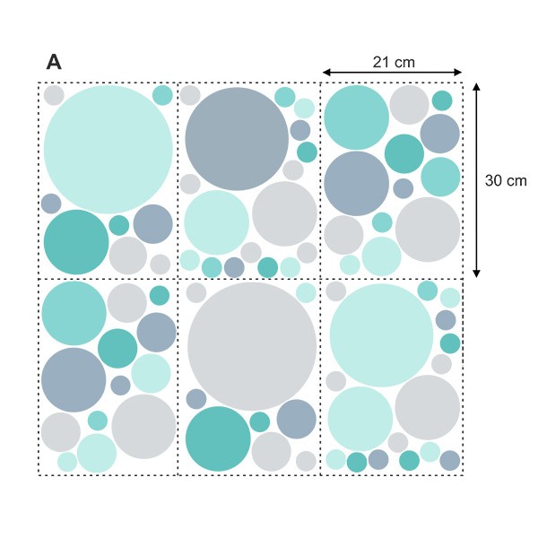 Wandtattoos: Set Türkisfarbene Kreise
