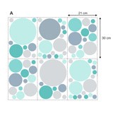 Wandtattoos: Set Türkisfarbene Kreise 5
