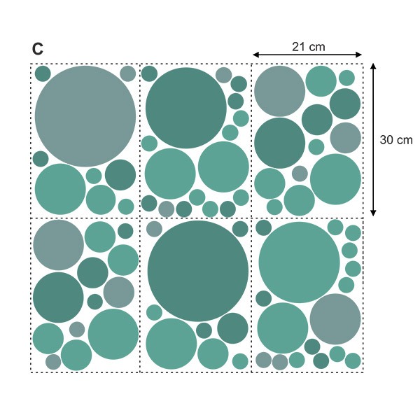 Wandtattoos: Set Türkisfarbene Kreise