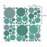 Wandtattoos: Set Türkisfarbene Kreise 7