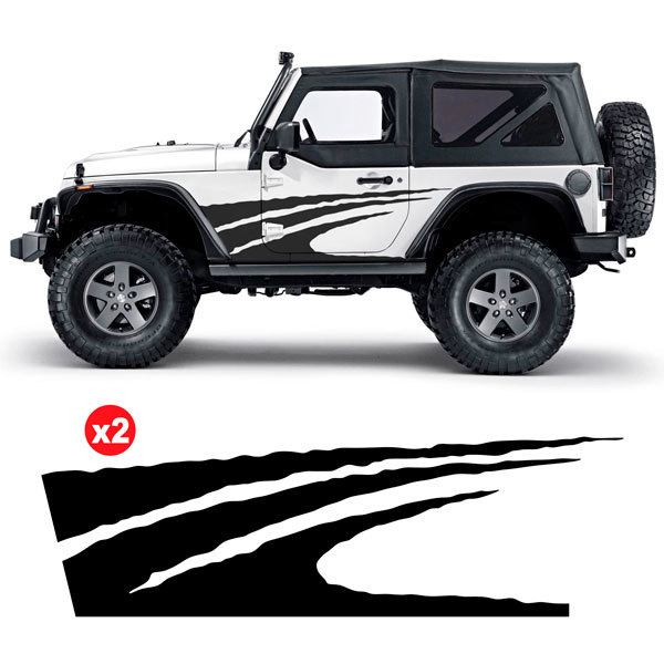Aufkleber: Seitenaufkleber-Set Welle für 2-Türer 4x4