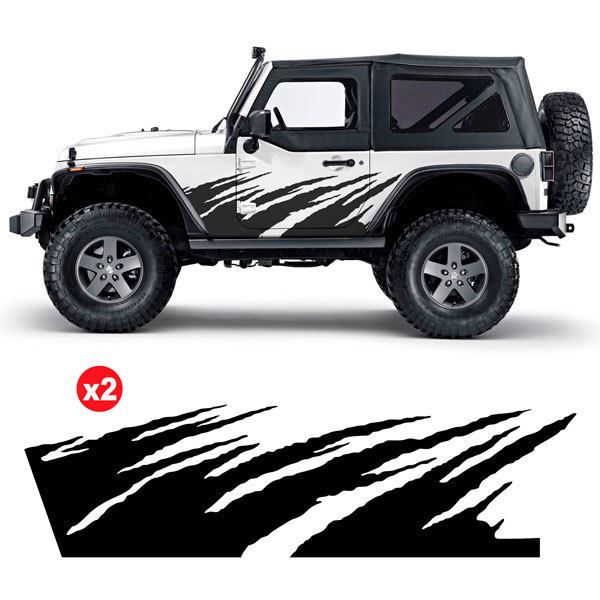 Aufkleber: Seitenaufkleber-Set Kratzer für 2-Türer 4x4
