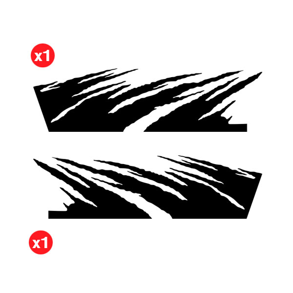 Aufkleber: Kratzer f&uuml;r 2 T&uuml;rer 4x4