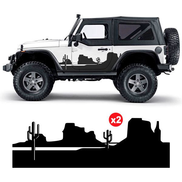 Aufkleber: Seitenaufkleber-Set Wüste für 2-Türer 4x4