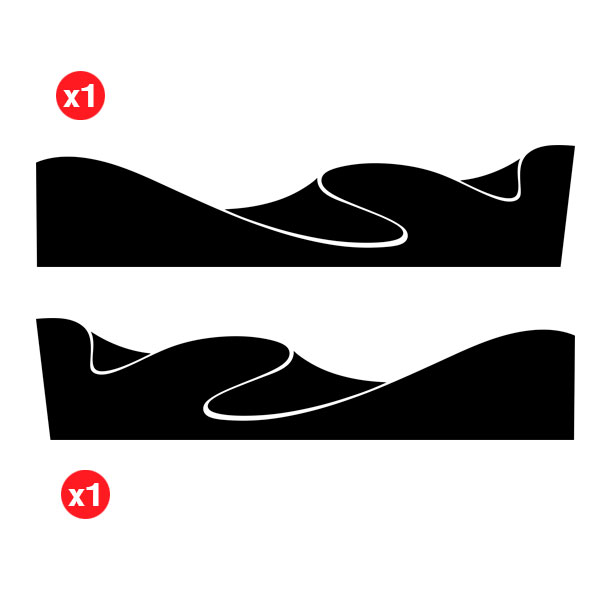 Aufkleber: D&uuml;nen f&uuml;r 2 T&uuml;rer 4x4