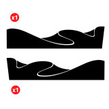 Aufkleber: D&uuml;nen f&uuml;r 2 T&uuml;rer 4x4 2
