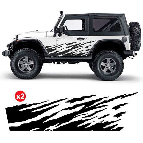 Aufkleber: Seitenaufkleber-Set Feuer für 2-Türer 4x4