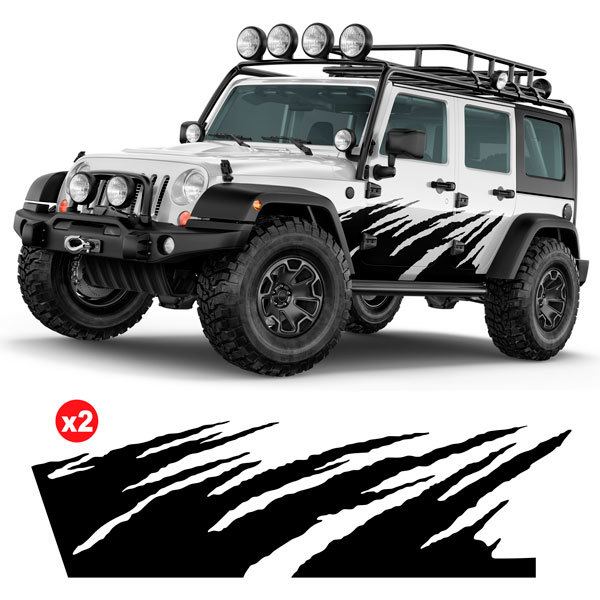 Aufkleber: Seitenaufkleber-Set Abenteuer für 4-Türer 4x4