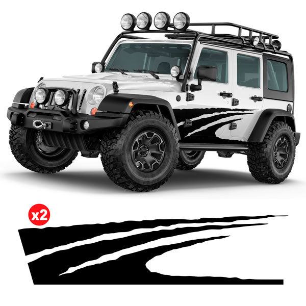 Aufkleber: Seitenaufkleber-Set Weg für 4-Türer 4x4