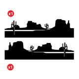 Aufkleber: Seitenaufkleber-Set Berge für 4-Türer 4x4 2