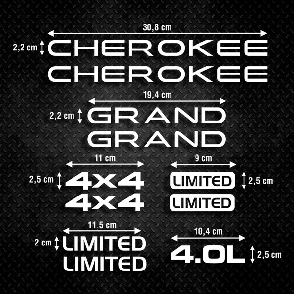 Aufkleber: Set 11X Cherokee Limited