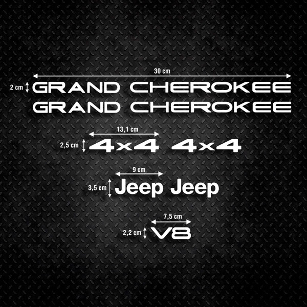 Aufkleber: Set 7X Grand Cherokee