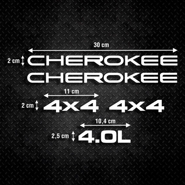 Aufkleber: Set 5X Cherokee 4x4 0