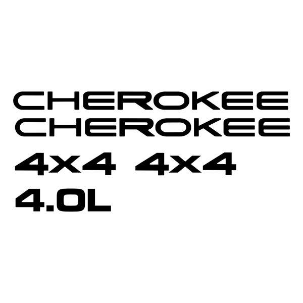 Aufkleber: Set 5X Cherokee 4x4