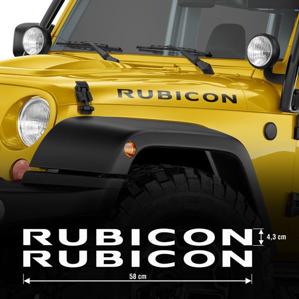 Aufkleber: Set 2X Rubicon Jeep