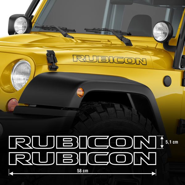 Aufkleber: Set 2X Rubicon 4x4 Jeep