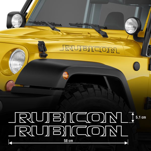 Aufkleber: Set 2X Rubicon Jeep Seite