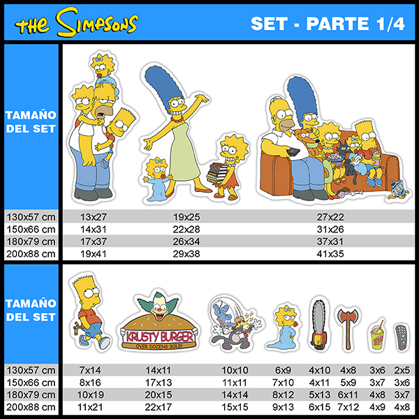 Kinderzimmer Wandtattoo: Set 34X Der Simpsons