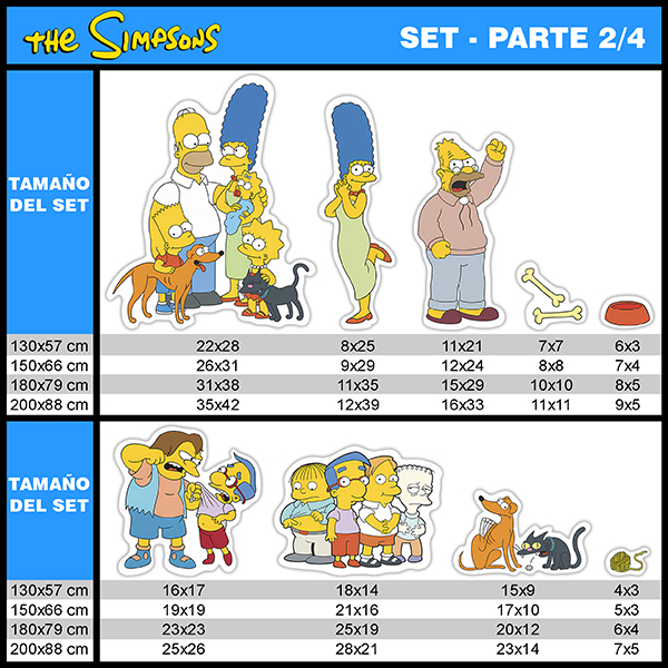 Kinderzimmer Wandtattoo: Set 34X Der Simpsons