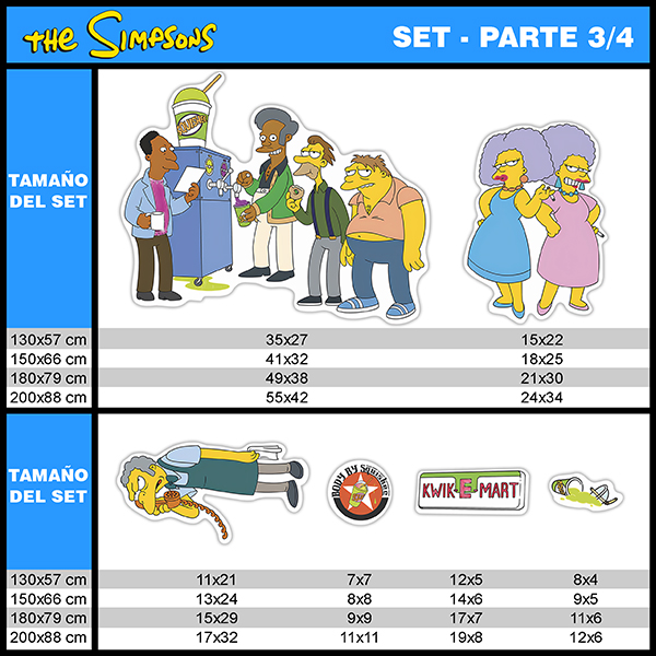 Kinderzimmer Wandtattoo: Set 34X Der Simpsons