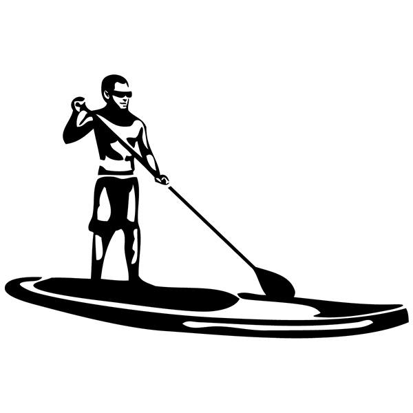 Aufkleber: Stand-Up-Paddling Surfer