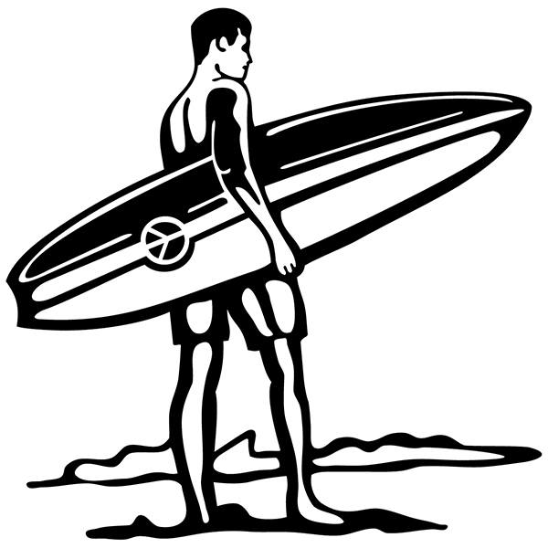 Aufkleber: Horizont-surf
