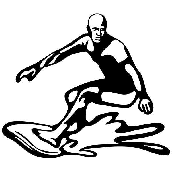 Aufkleber: Surfer