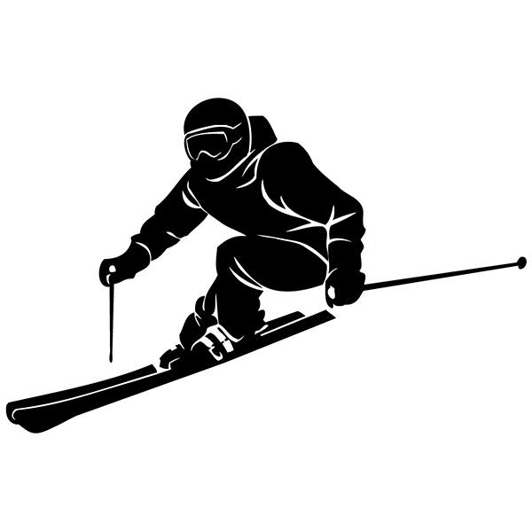 Aufkleber: Skirennen