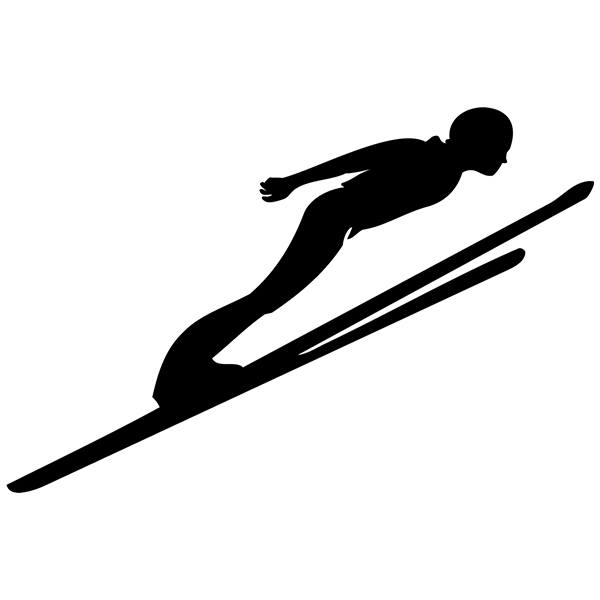 Aufkleber: Ski Jump Trampolin