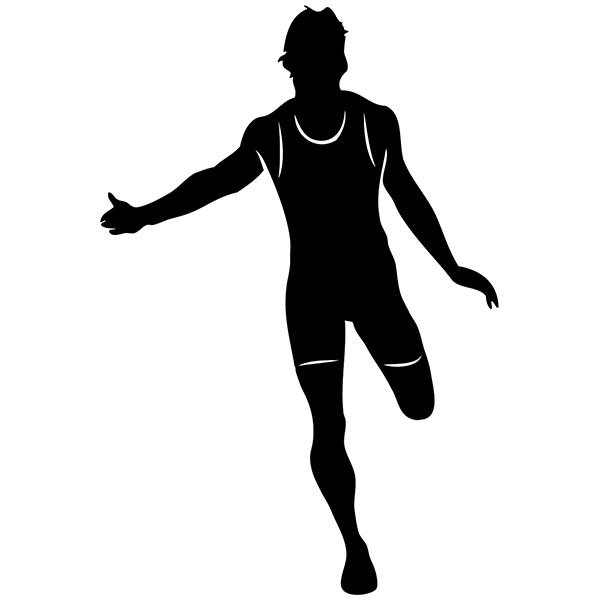 Aufkleber: Ziel-100-Meter-Lauf